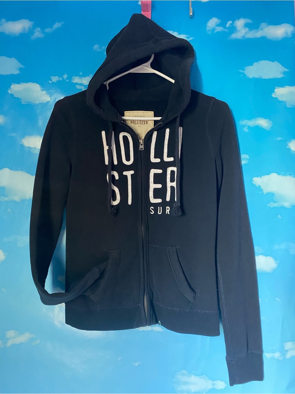 Hollister Zip Hoodie Navy Blue